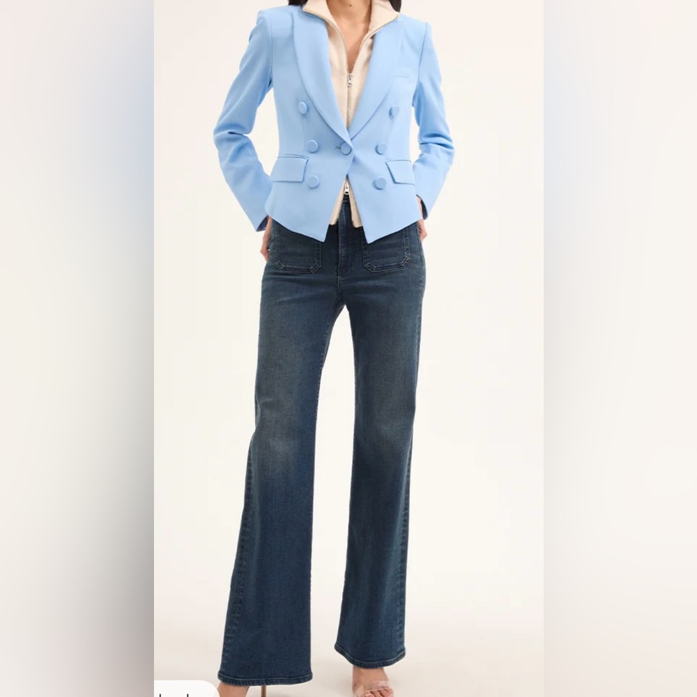 Sale!!!!!Veronica beard Diego Dickey Jacket Blue sky 6 - Picture 3 of 9